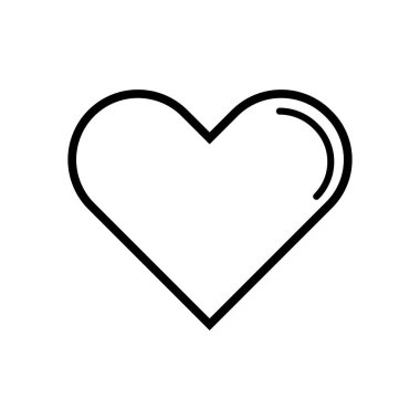 Kalp. Sevgililer Günü vektörü. Aşk sembolü.