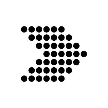 siyah ok noktası, vektör çizimi