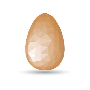 Paskalya yumurtası geometrik desen. Vektör poligonal arka plan üçgen yaptı. Paskalya kartı düşük poli yumurta ile vektör. Paskalya sembolü.