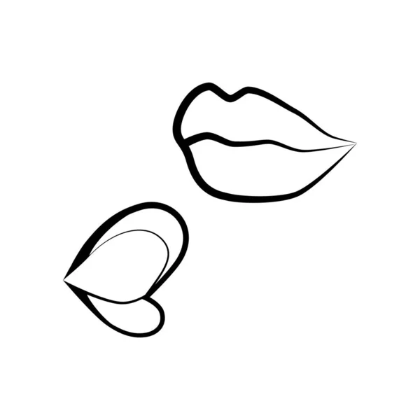 Different Women Lips Icon Set Isolated Collection Women Mouths Lips — Stock Vector