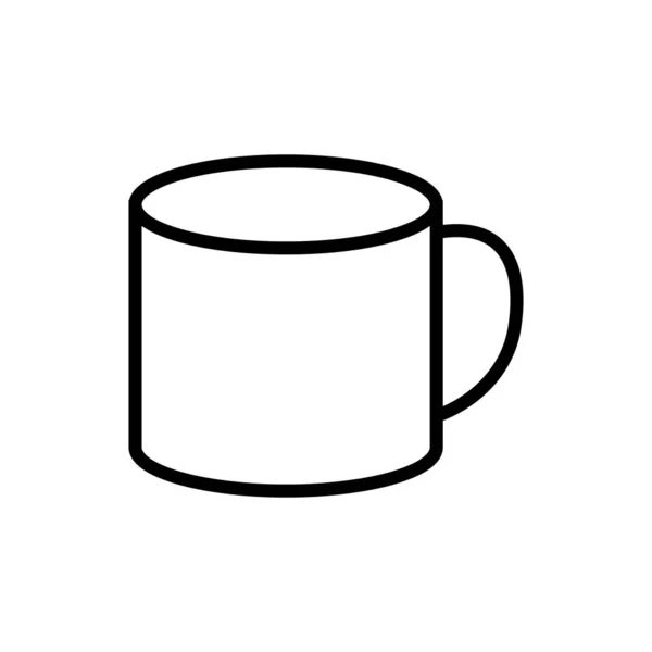 コーヒーカップのアイコン ライン テンプレート コーヒーを飲みなさいホットドリンクサイン 飲料のシンボル デザイン要素 ベクトルイラスト — ストックベクタ