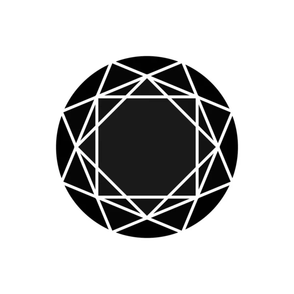 直径图标 业务开发徽标的矢量形状 广告设计理念 宝石图标 水晶符号 — 图库矢量图片