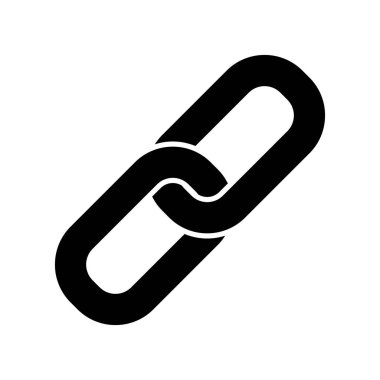 Tek simgeyi bağla. Zincir bağlantı sembolü. Zincir vektörü. Köprü zinciri simgesi.