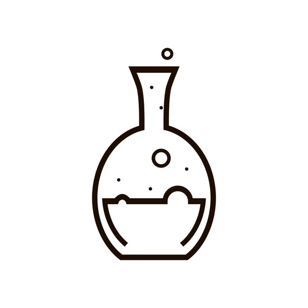 Наукова Лабораторна Колба Дослідження Хімії Медична Ікона Піктограма Flask Фласка — стоковий вектор