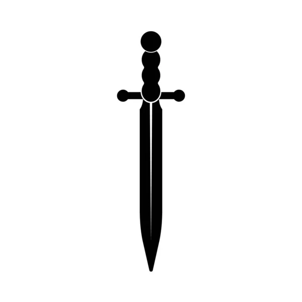 剑图标 守卫标志平面象形图 — 图库矢量图片