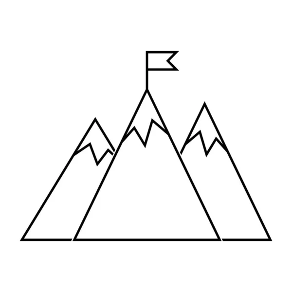 Ícone Montanha Logotipo Ilustração Vetorial — Vetor de Stock