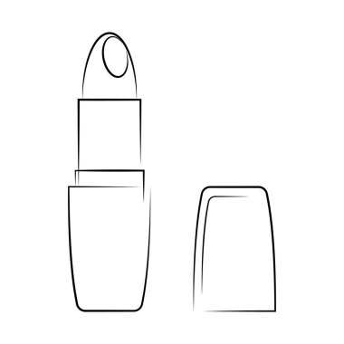 kadın ruj kutsal kişilerin resmi, vektör çizim