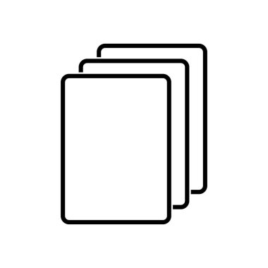 Belge dosyası. Vektör simgesi. Mobil konsept ve web tasarımı için düz işaret. Kağıt belge. Dosya simgesi. Sembol, logo illüstrasyonu. Kopyalama veya çoğaltma.