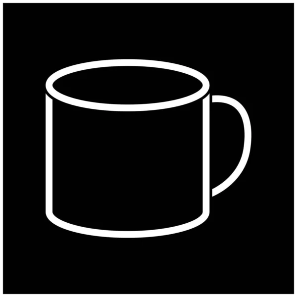 Kaffeetassen Ikone Linie Logo Vorlage Tasse Kaffee Heißgetränk Schild Getränkesymbol — Stockvektor