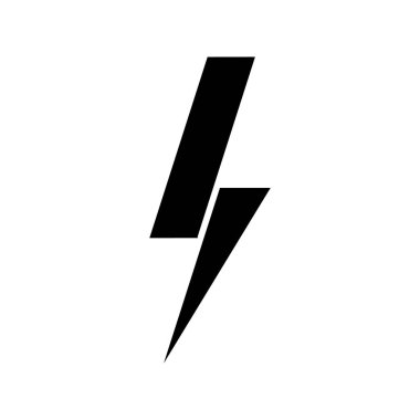 Yıldırım vektör simgesi. Elektrik enerjisi ve piller için Thunder şarj gücü. Fırtına.