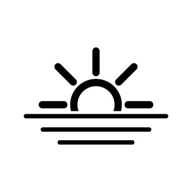 Güneş ve deniz soyut tasarım. Dalga suyu. Logo şablonu. Deniz ve güneş simgesi. Yaz sembolü.