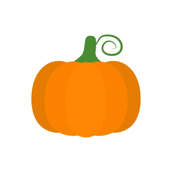 Икона Хэллоуина Оранжевая Тыква Векторная Иллюстрация Шаблон Еды Осенний Символ — стоковый вектор