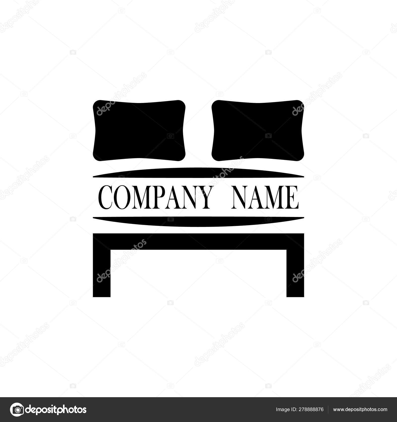 Bedding Bedroom Decorations Pillows Bed Icon Cushion Logo Flat