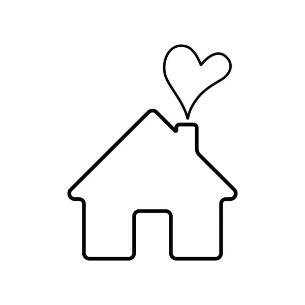Домашня Піктограма Будинок Серцем Нерухомість Зображення Веб Додатків Мобільних Додатків — стоковий вектор
