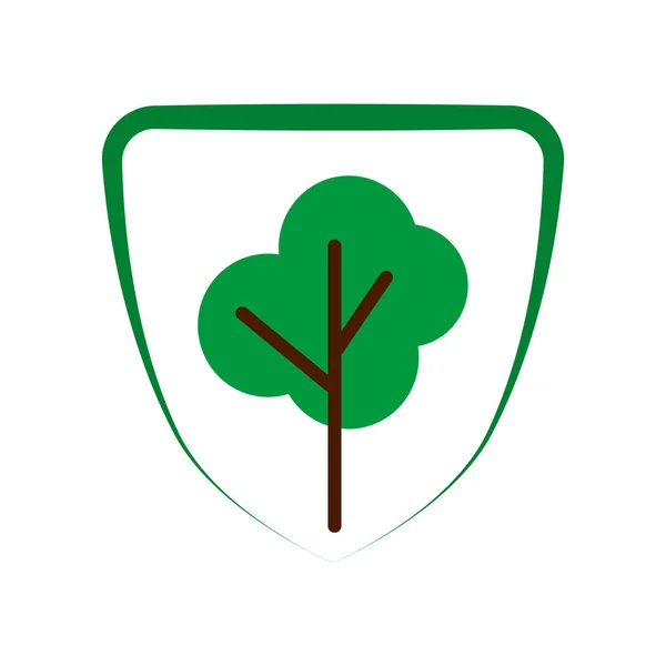 Icono Del Árbol Ilustración Vectorial Símbolo Ecológico — Archivo Imágenes Vectoriales