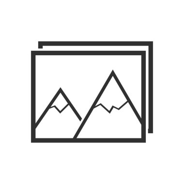 Resim simgesi. Fotoğraf Galerisi. Kar ile dağ Zirvesi.