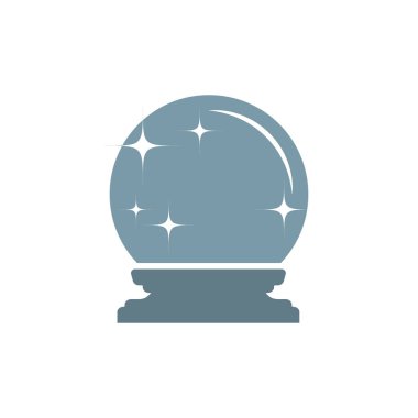 mavi sihirli top, kristal, vektör simgesi