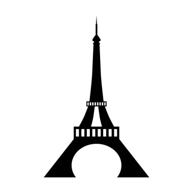 Eyfel Kulesi. Dünya dönüm noktası. Romantik simgesi. Sembol aşk ve romantizm seyahat olarak Paris kartları. Vektör Illustration.