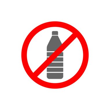 Plastik hiçbir simge, vektör illüstrasyon