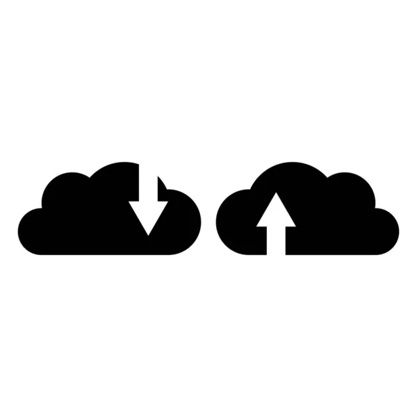 Icône Cloud Set Vectoriel Pour Concepts Mobiles Applications Web Logo — Image vectorielle
