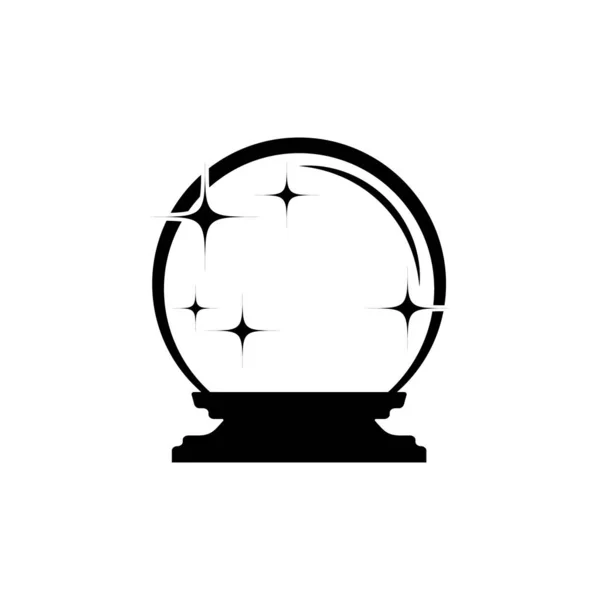 Чорний Магічний Кристал Лінія Векторна Піктограма — стоковий вектор