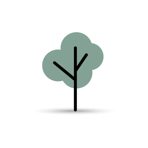 Icono Del Árbol Ilustración Vectorial Símbolo Ecológico — Archivo Imágenes Vectoriales