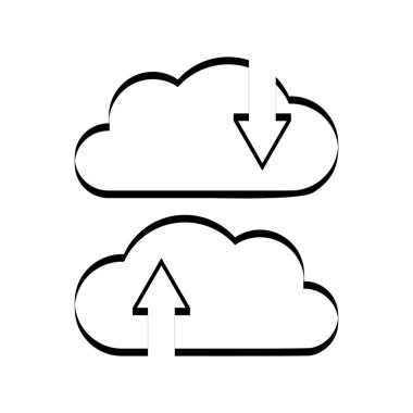 Bulut simgesi. Mobil konseptler ve web uygulamaları için vektör seti. Koleksiyon infografik logo ve piktogram. Bulut depolama. Hava durumu sembolü. Ok.