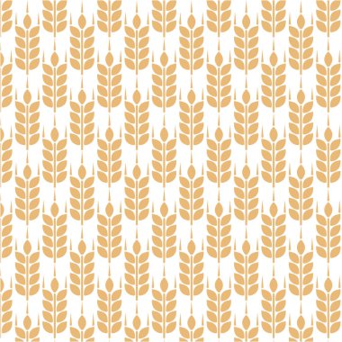 Buğday filizi. Tahıl bitkisi silueti. Buğday deseni. Şablon vektörü.