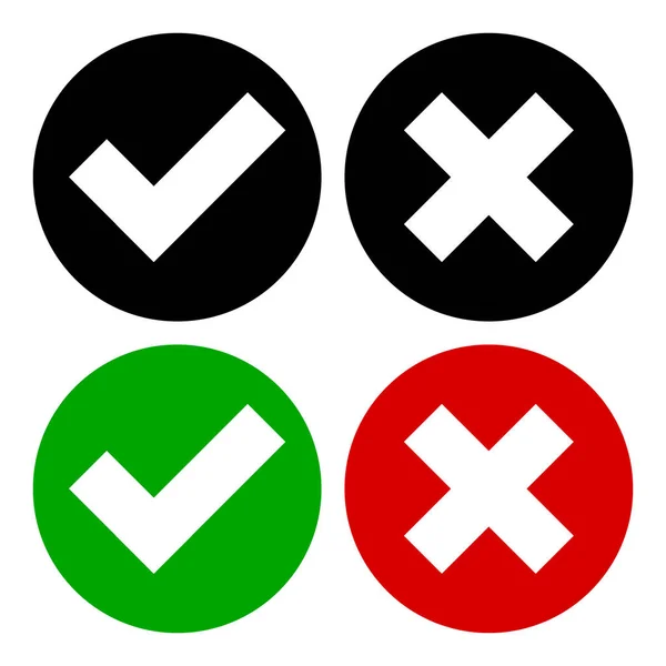 Značka Zaškrtnutí Znak Symbol Dílků Ikona Tlačítka Označit Vektorový Znak — Stockový vektor