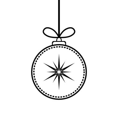 Kar tanesi. Noel balosu. Kutlama tebrik veya hediye kartı. Skeç Noel tebrik. Dekorasyon. Ağaç Topu simgesi. Noel sembolü. Yalıtılmış elemanlar.