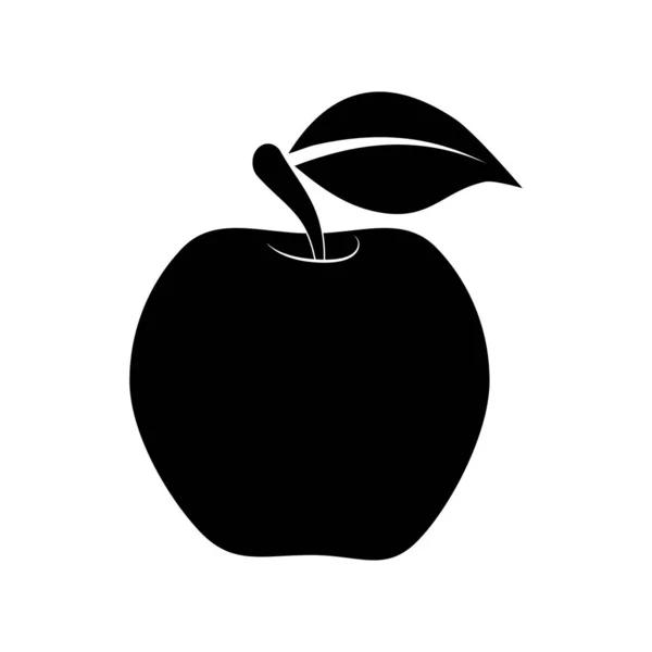 Alma Ikon Ban Lakás Stílus Oldal Szimbóluma Webhelytervezhez Apple Logó — Stock Vector