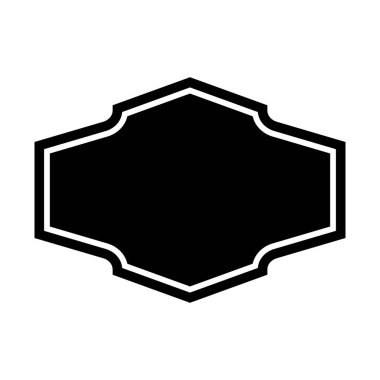 siyah rozet simgesi, vektör çizimi