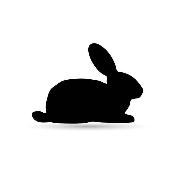 Pochoir Lapin Lapin Pâques Web Design — Image vectorielle