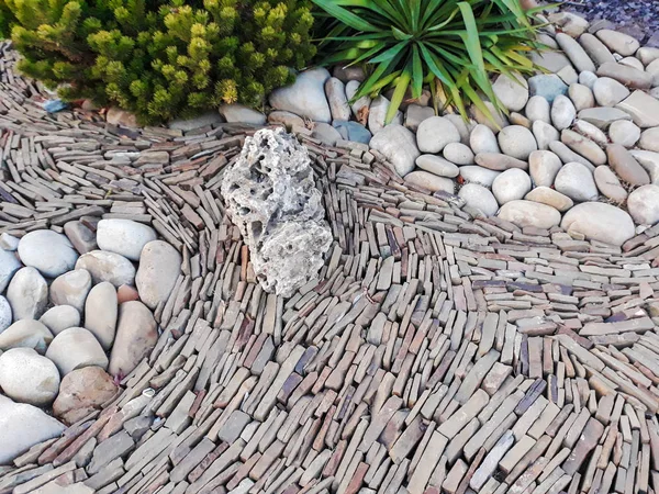 Little zen stone artificial landscape.