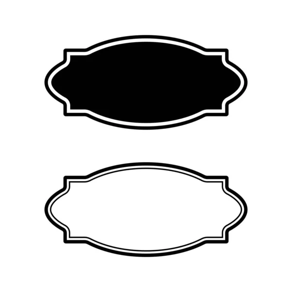 Linie Und Schwarzes Abzeichen Symbol Logo — Stockvektor