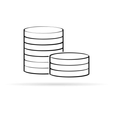 Para simgesi. Vektör. Nakit sembolü.