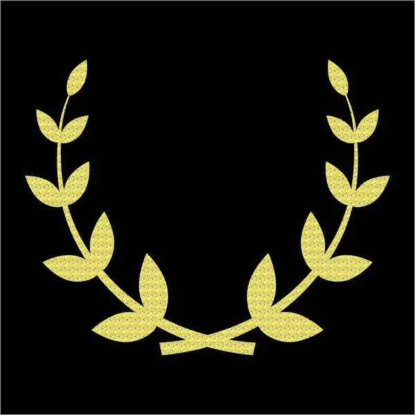 Vector Gold Laurel Olives Wreath Vintage Decorative Wreath Invitations Greeting — Stock Vector