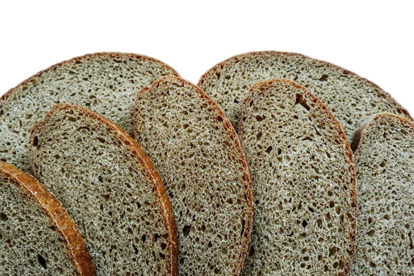 Sneetjes Brood Geïsoleerd Gezond Fast Food Geïsoleerde Stukjes Brood — Stockfoto