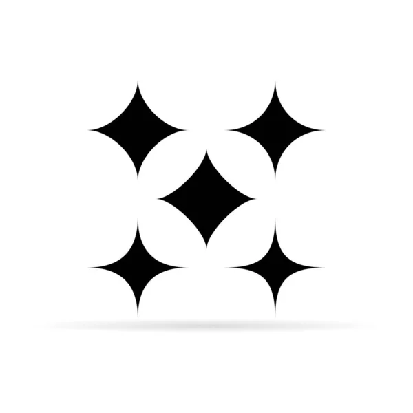 Set Icône Brillance Noire Illustration Vectorielle — Image vectorielle