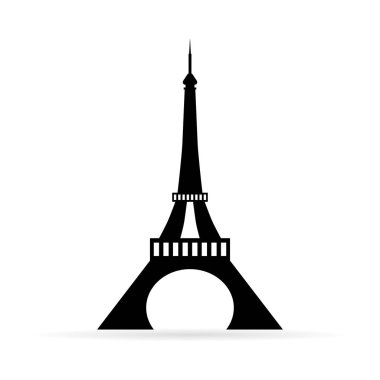 Eyfel Kulesi. Dünya dönüm noktası. Romantik simgesi. Sembol aşk ve romantizm seyahat olarak Paris kartları. Vektör Illustration.