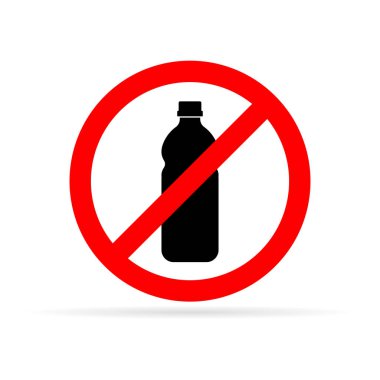 Plastik hiçbir simge, vektör illüstrasyon