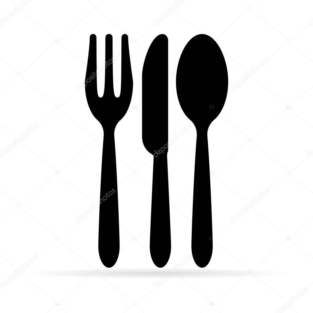 Home icon. Vector symbol of design. Table setting.