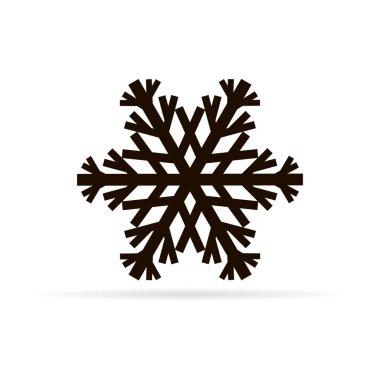 Kar tanesi simgesi. Noel ve kış amblemi. Vektör işareti. Şablon, kalasları tasarım.