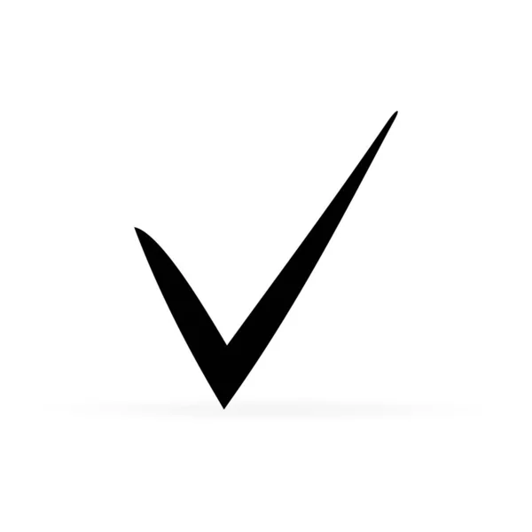 Εικονίδιο Μαύρου Σήματος Ελέγχου Τσιμπούρι Έτοιμο Σύμβολο Απεικόνιση Διανυσματικών Φορέων — Διανυσματικό Αρχείο