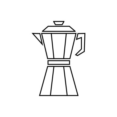 siyah çaydanlık simgesi, vektör iluustration