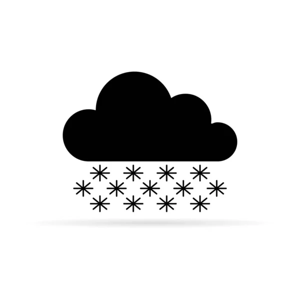 Icona Nuvola Con Neve Concetti Mobili Applicazioni Web Pittogramma Simbolo — Vettoriale Stock