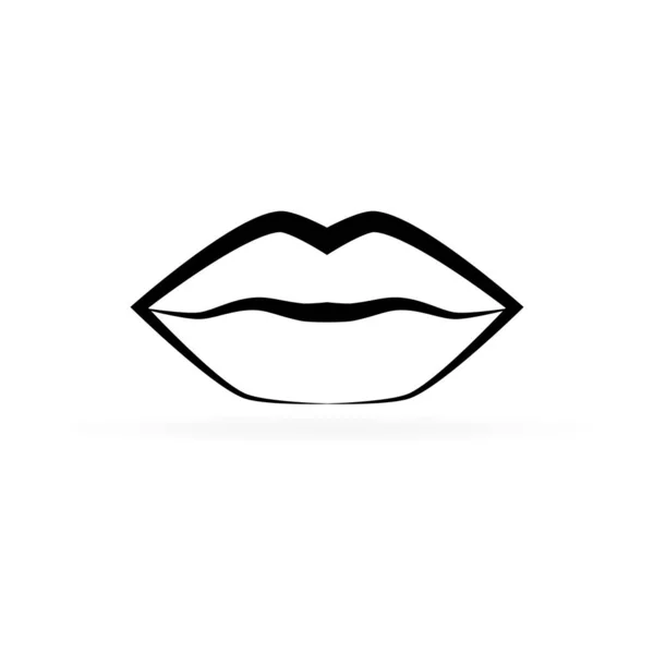 Women Lips Isolated Women Mouths Lips Symbol Silhouette — Stock Vector