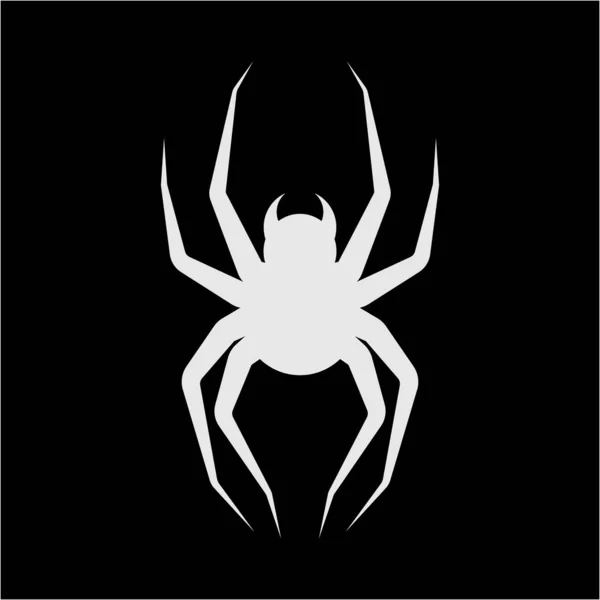 Silhouette Spider Spider Icon Isolated Spider Logo Template Halloween Symbol — Stock Vector