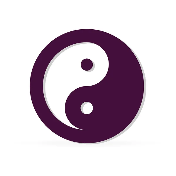 Sinal Filosofia Chinesa Símbolo Confucionismo Ícone Simbolizando Unidade Yin Yang —  Vetores de Stock
