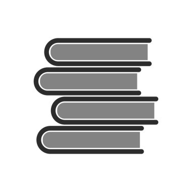 Okul kitapları. Kitap yığını. Ders kitapları. Kitap simgesi. Vektör çizim. Beyaz arka plan okul sembolü.